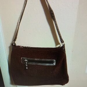 The Sak Brown Crochet Purse Shoulder Hand Bag
